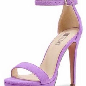 Elegant Purple High Heel Sandals